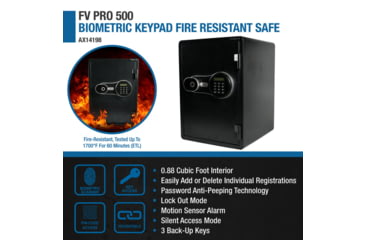 Image of Barska FV PRO 500 Biometric Keypad Fire Resistant Safe