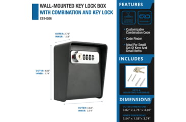 Image of Barska Wall-Mounted Key Lock Box