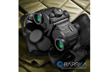 Image of Barska Battalion 8x30mm Porro Prism Rangefinder Binoculars, Matte Black, Black, AB11776
