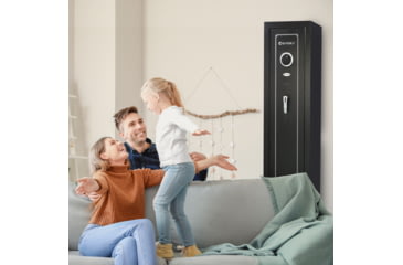 Image of Barska Biometric Keypad Rifle Safe, 5.51 Cubic Ft. Quick Security, Black, Large, AX13646