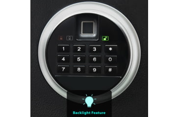 Image of Barska Biometric Keypad Rifle Safe, 5.51 Cubic Ft. Quick Security, Black, Large, AX13646