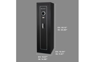 Image of Barska Biometric Keypad Rifle Safe, 5.51 Cubic Ft. Quick Security, Black, Large, AX13646