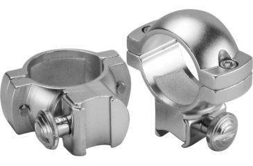 Image of Barska Dovetail Style Rifle Scope Rings, Medium, 1 inch, Silver AI13300