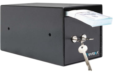 Image of Barska Dual Key Depository Safe, Drop Slot, Black, Small, AX13708