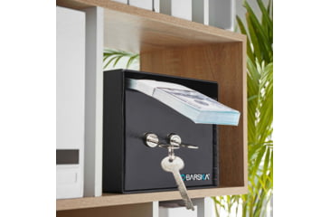 Image of Barska Dual Key Depository Safe, Drop Slot, Black, Small, AX13708