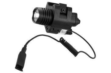 Image of Barska Laser LED Weapon Flashlight, CR123A, Red, 200 Lumens, Black, AU12714