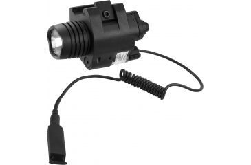 Image of Barska Laser LED Weapon Flashlight, CR123A, Red, 200 Lumens, Black, AU12714