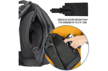 Image of Barska GX-800 Tactical Crossbody Sling Bag, Black, Medium, BI14090