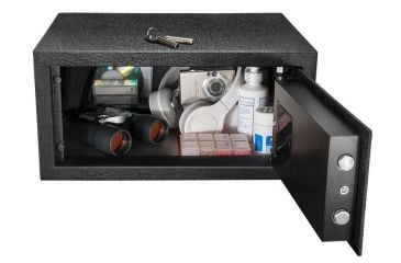 Image of Barska HQ100 Biometric Keypad Safe, 30 Fingerprint Memory, Steel, Black, Outer Dimensions-14.5 x 11.75 x 7 in AX12476