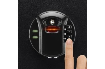 Image of Barska HQ900 Large Quick Access Keypad Biometric Rifle Safe,Black AX12752