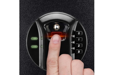 Image of Barska HQ900 Large Quick Access Keypad Biometric Rifle Safe, Black, AX12752