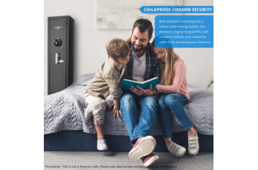 Image of Barska HQ900 Large Quick Access Keypad Biometric Rifle Safe, Black, AX12752