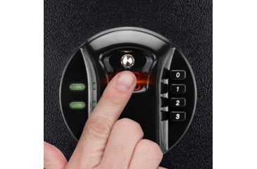 Image of Barska HQ900 Large Quick Access Keypad Biometric Rifle Safe, Black, AX12752