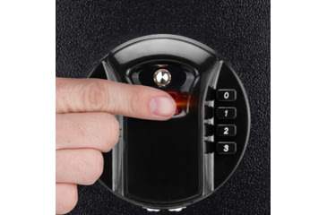 Image of Barska HQ900 Large Quick Access Keypad Biometric Rifle Safe, Black, AX12752