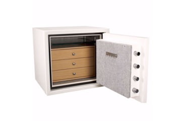 Image of Barska Keypad Fireproof Jewelry Safe, 1.91 Cu. Ft., White, AX13616