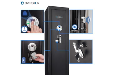 Image of Barska Large Biometric Rifle Safe, Black AX11898