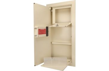 Image of Barska Large Biometric Wall Safe Left Opening,Cream AX12880