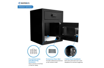 Image of Barska Large Keypad Depository Safe, Black AX11930