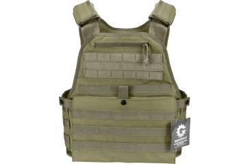 Image of Barska Loaded Gear VX-500 MOLLE Plate Carrier Tactical Vest,OD Green BI12290