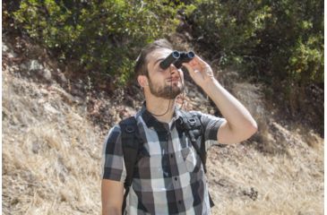 Image of Barska Lucid View 10x25 Compact Folding Roof BK-7 Prism Binoculars, Black - Box Pack