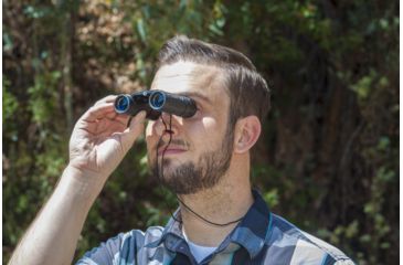 Image of Barska Lucid View 10x25 Compact Folding Roof BK-7 Prism Binoculars, Black - Box Pack