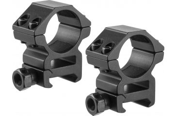 Image of Barska Medium 1in Weaver Style HQ Rings, Black, Medium AI13184