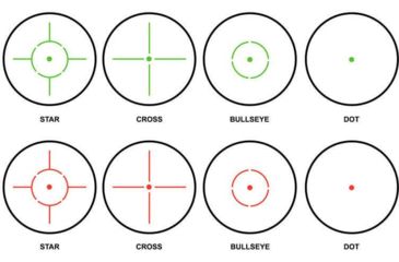 Image of Barska Multi Reticle Electro Sight with Red Laser, Black AC12136