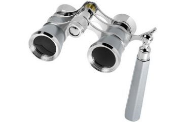 Image of Barska 3x25 Blueline Opera Glasses w/ Light and Pouch - Silver AB11282
