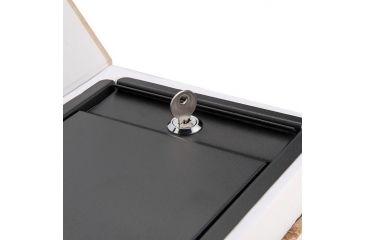 Image of Barska Paris and London Dual book Lock box Safe w/ Key Lock, Tan, Outer Size 7.5 x 3.5 x 10.5 in CB12470