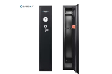 Image of Barska Quick-Access Biometric Rifle Safe, Matte Black, AX11652