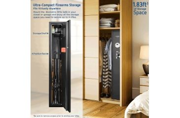 Image of Barska Quick-Access Biometric Rifle Safe, Matte Black, AX11652