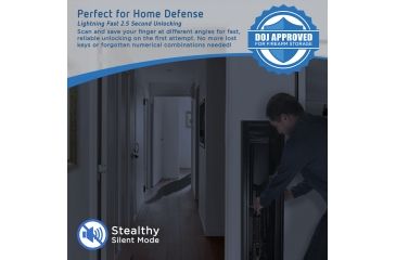 Image of Barska Quick-Access Biometric Rifle Safe, Matte Black, AX11652