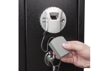 Image of Barska Quick-Access Biometric Rifle Safe, Matte Black, AX11652