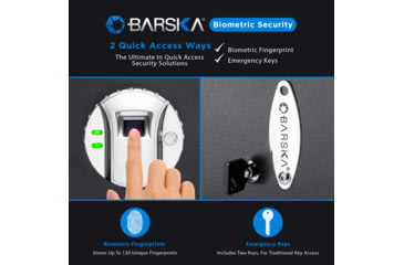 Image of Barska Quick-Access Biometric Rifle Safe, Matte Black, AX11652