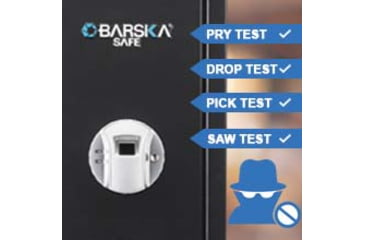 Image of Barska Quick-Access Biometric Rifle Safe, Matte Black, AX11652