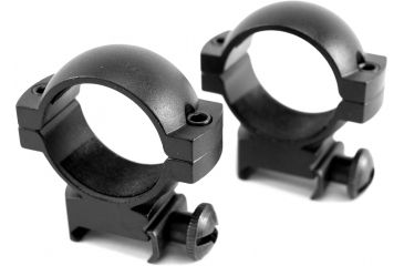 Image of Barska Rifle Scope Rings - 1in, High Height, Matte Black, Weaver - AI10336