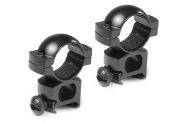 Image of Barska Rifle Scope Rings - 1in, Extra High Height, Matte Black, Weaver See-Thru - AI10468
