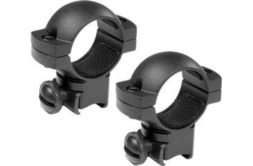 Image of Barska Rifle Scope Rings - 1in, High Height, Matte Black, Dovetail, Airgun .22 - AI10342