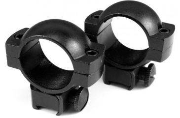 Image of Barska Rifle Scope Rings - 1in, High Height, Matte Black, Dovetail See-Thru, Airgun .22 - AI10344
