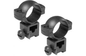 Image of Barska Rifle Scope Rings - 1in, High Height, Matte Black, Dovetail See-Thru, Airgun .22 - AI10344