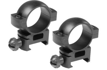 Image of Barska Rifle Scope Rings - 1in, High Height, Matte Black, Weaver - AI10336