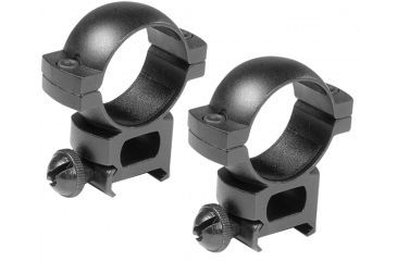 Image of Barska Rifle Scope Rings - 30mm, Extra High Height, Matte Black, Weaver Style - AI10826