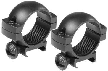Image of Barska Rifle Scope Rings - 30mm, Low Height, Matte Black, Weaver - AI10338