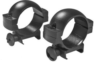 Image of Barska Rifle Scope Rings - 30mm, Low Height, Matte Black, Weaver - AI10338