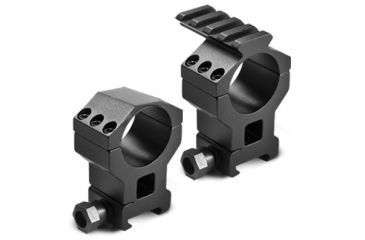 Image of Barska Rifle Scope Rings - 30mm w/ 1in Insert, High Height, Picatinny Rail, See-Through Base - AI11480