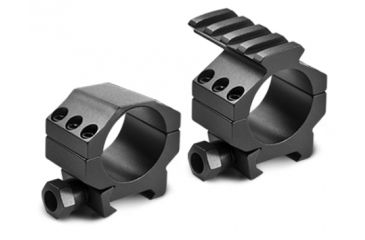 Image of Barska Rifle Scope Rings - 30mm w/ 1in Insert, Low Height, Picatinny Rail, See-Through Base - AI11490