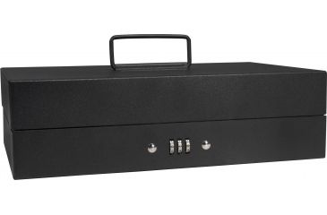 Image of Barska Slim Combo Lock Cash Box w/ Removable Tray, Lid Money Clip CB11794