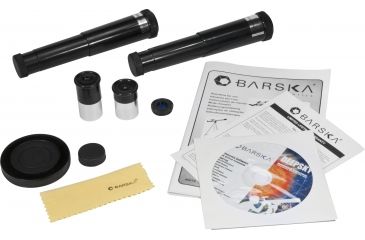Image of Barska Starwatcher 50x600 mm PH Refractor Telescope w/ Finderscope, 450 Power, Silver, AE10748