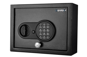 Image of Barska Top Open Keypad Safe, Low Battery Alert, 12 Gauge Sheet Steel Construction, Black, Outer Size 12 x 9.5 x 4.5 in AX12622