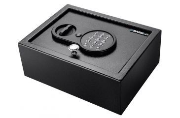 Image of Barska Top Open Keypad Safe, Low Battery Alert, 12 Gauge Sheet Steel Construction, Black, Outer Size 12 x 9.5 x 4.5 in AX12622